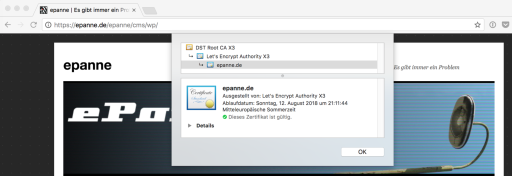 Panne.de nun mit Https und ssl